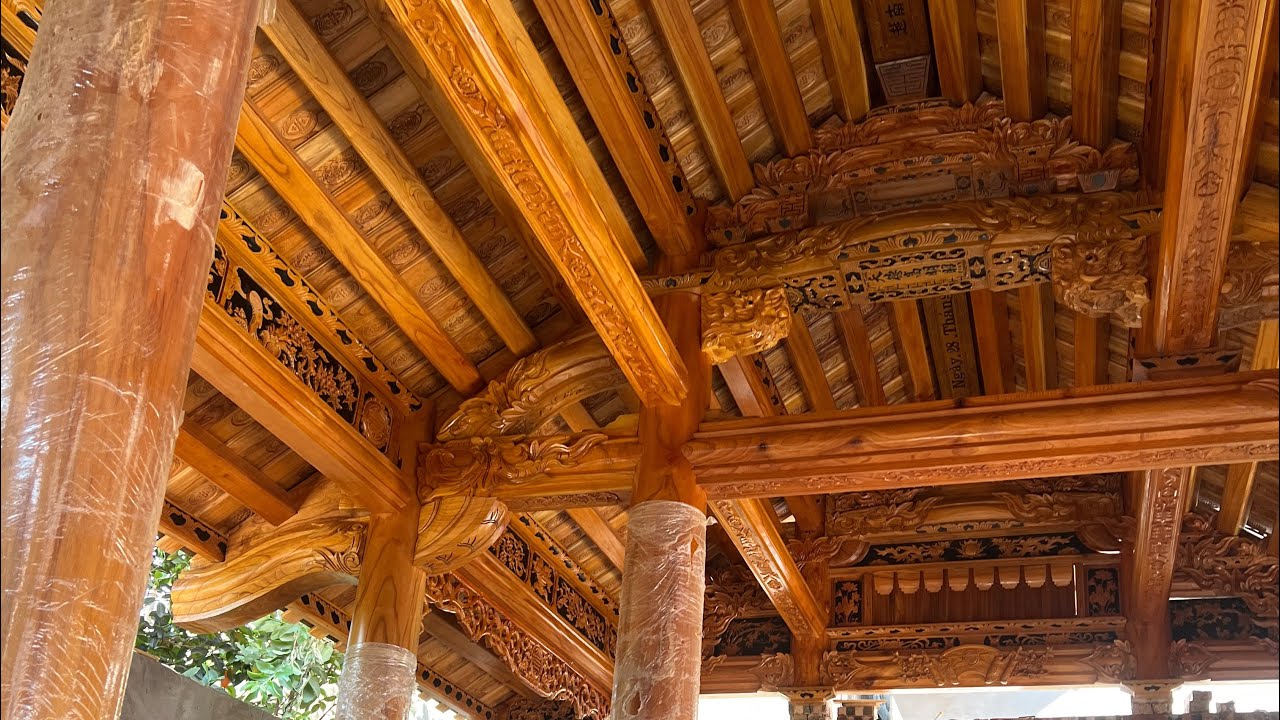 Nhà gỗ xoan 3 gian cửa bức bàn – Kiến trúc cổ truyền Hà Tây