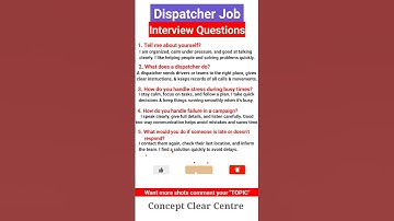 Top 5 Dispatcher Interview Questions and Answers to ace your Job