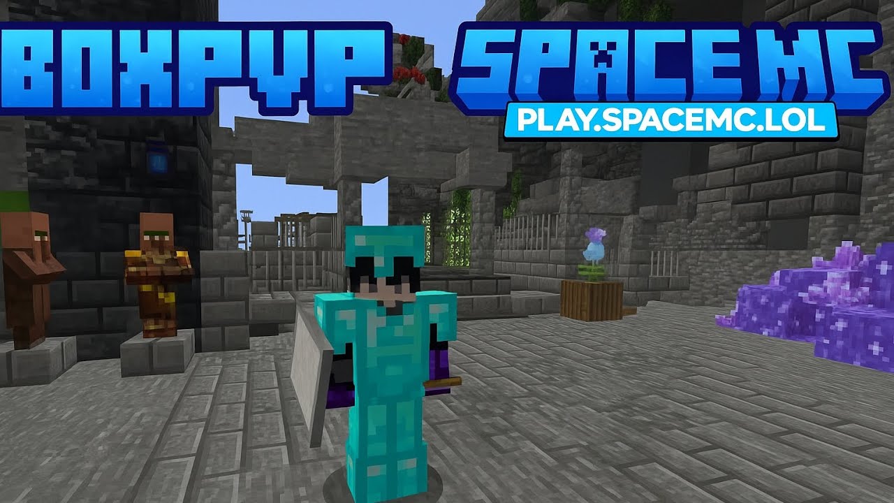 Grinding in Spacemc 🤯 BoxPVP server ⚔️⚔️ 