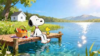 ☀️ Snoopy’s Summer Lakeside Picnic 🌊 Chill Lofi Beats for Relax, Study &amp; Peaceful Days