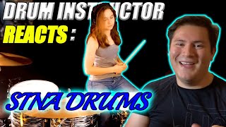 Drum Instructor Reacts to Sina Drums Don&#39;t Stop Believin&#39; Journey | Drum Teacher React Series