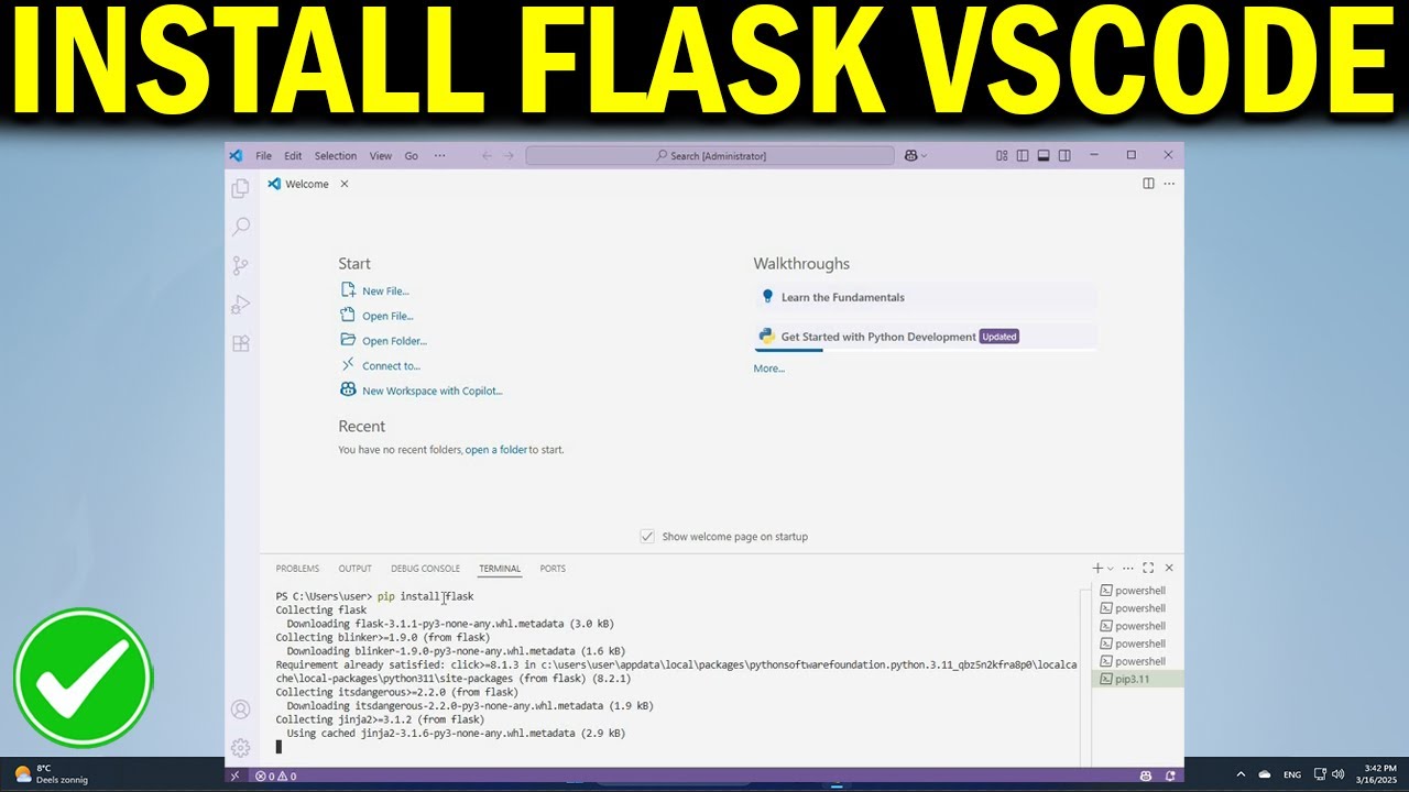 how to install flask in python | flask module in... How To Install Flask in VS Code for Python get Flask for Web ...