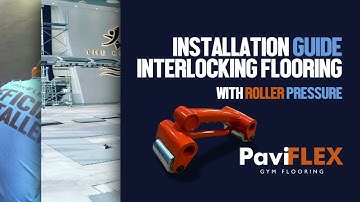 Interlocking Rubber Tiles Installation (with Roller Pressure) by PaviFLEX Gym Flooring