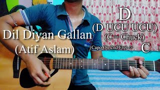 Video thumbnail of "Dil Diyan Gallan | Tiger Zinda Hai | Easy Guitar Chords Lesson+Cover Strumming Pattern, Progressions"