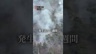 山梨・扇山の山林火災 発生から1週間経過も鎮圧のめど立たず #毎日新聞 #news #shorts