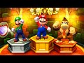 Mario Party: Star Rush Minigames - Mario vs Luigi vs Donkey Kong vs Diddy Kong