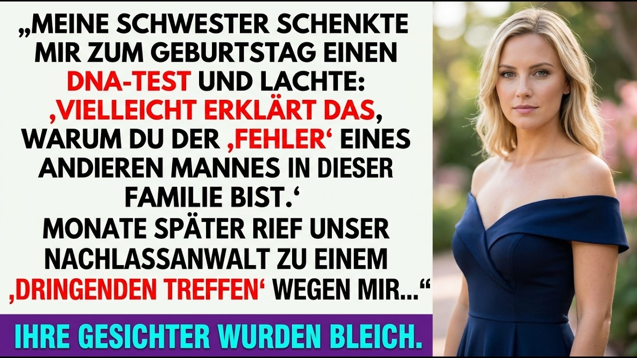 Meine Schwester schob mir ein hübsch verpacktes Päckchen über den Tisch und grinste dabei, als hätte sie gerade im Lotto gewonnen. Meine Mutter wurde weiß wie eine Wand, noch bevor ich das Papier...