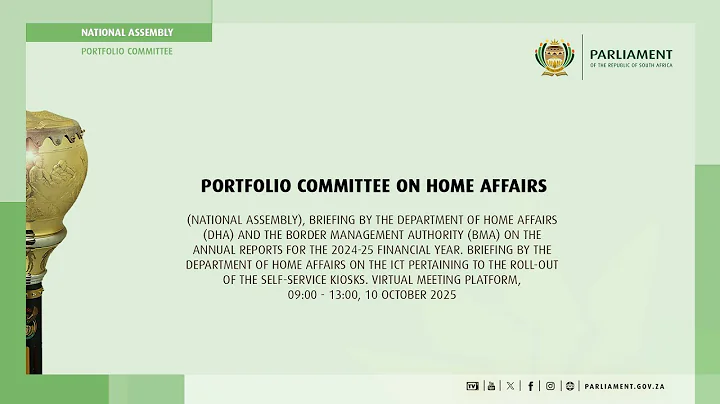 Portfolio Committee on Home Affairs, 10 October 2025