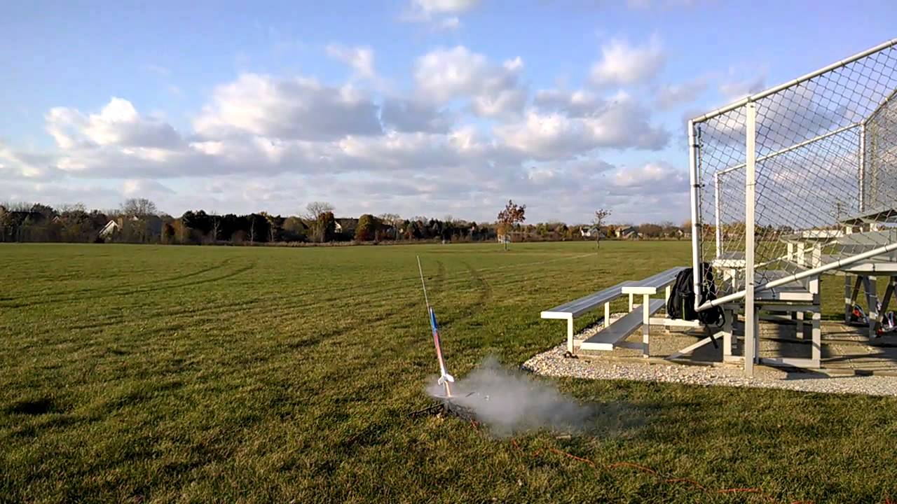 Custom built ESTES rocket with C4-4 engine