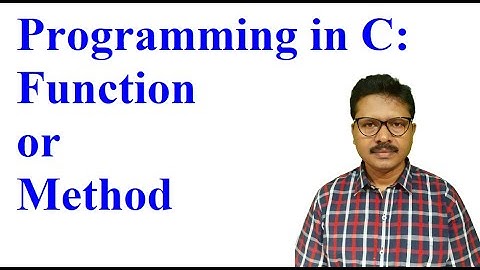 Programming in C: 3-Function and function call