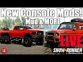 SnowRunner LIVE: NEW CONSOLE MODS! MUDDING, NEW MAPS, TRUCKS, TRAILS, & MORE! Xbox Series X