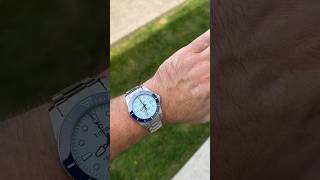 Titoni Seascoper Ice Blue on the wrist. #summerseries