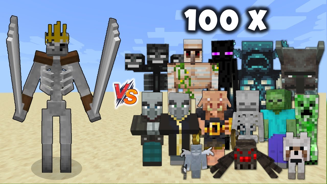 ENDER GOLEM vs All mobs in Minecraft x100 - Ender Golem vs every mob 1v100  