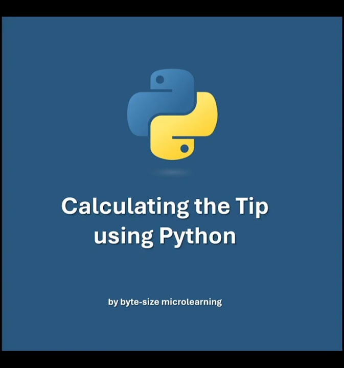 Calculate Tip using Python #python #coding #learning - YouTube