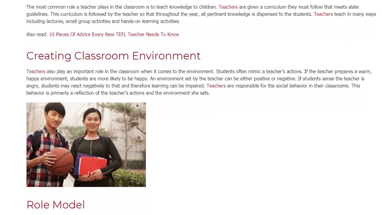 6 Essential Roles of an EFL Teacher ITTT TEFL BLOG YouTube