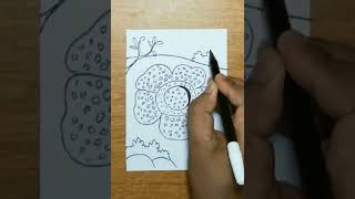 Cara Menggambar Bunga Raflesia Arnoldi Yang Mudah #Shorts