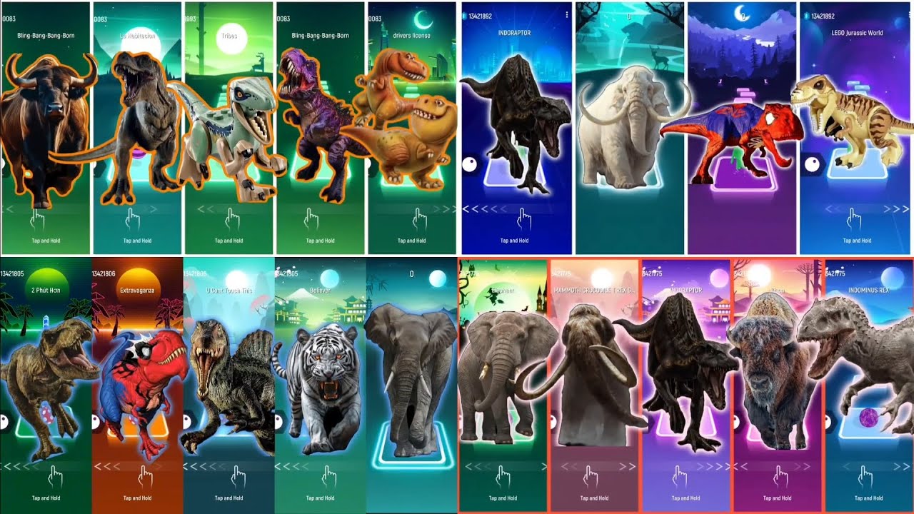 indoraptor vs t-rex spiderman vs elephant vs indominus rex 