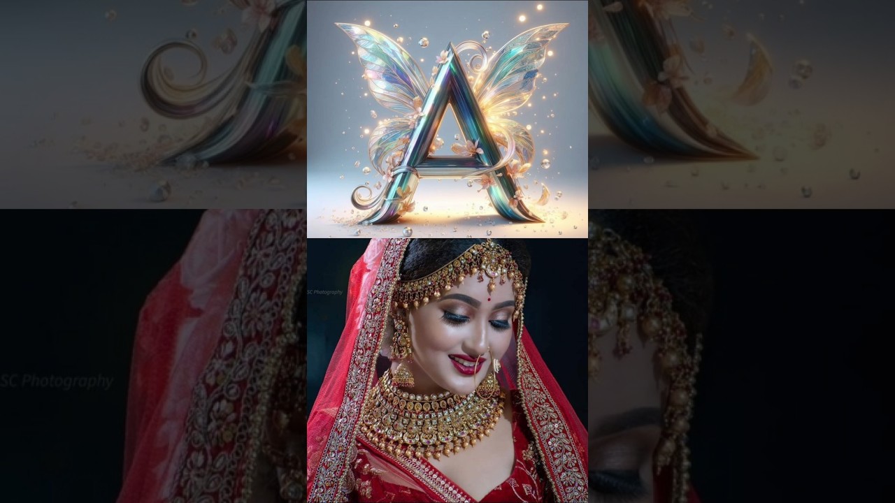 Cute letter design with brides