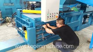 HBE60 full automatic PET plastic bottle horizontal press baler machine