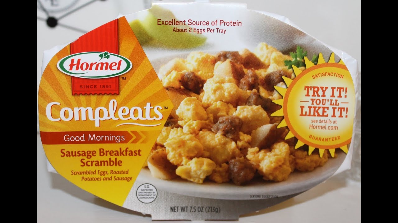 Hormel Compleats Sausage Breakfast Scramble Review YouTube