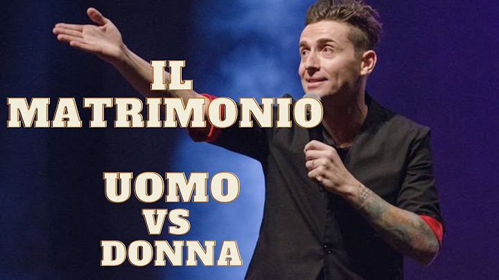 Il matrimonio uomo vs donna a confronto di Angelo Pintus