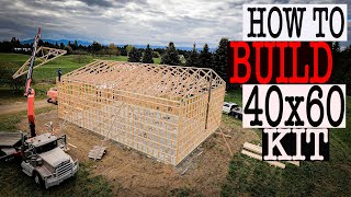 How to build a stud frame 40x60 kit From Koverage | Concrete prep to final piece of trim.