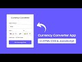 How To Create Currency Converter Using Html