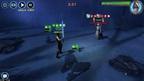 SWGOH | 3v3-Counter | DR, BSF, Han / JTR vs. JML, Wat, GMY (2 shot)