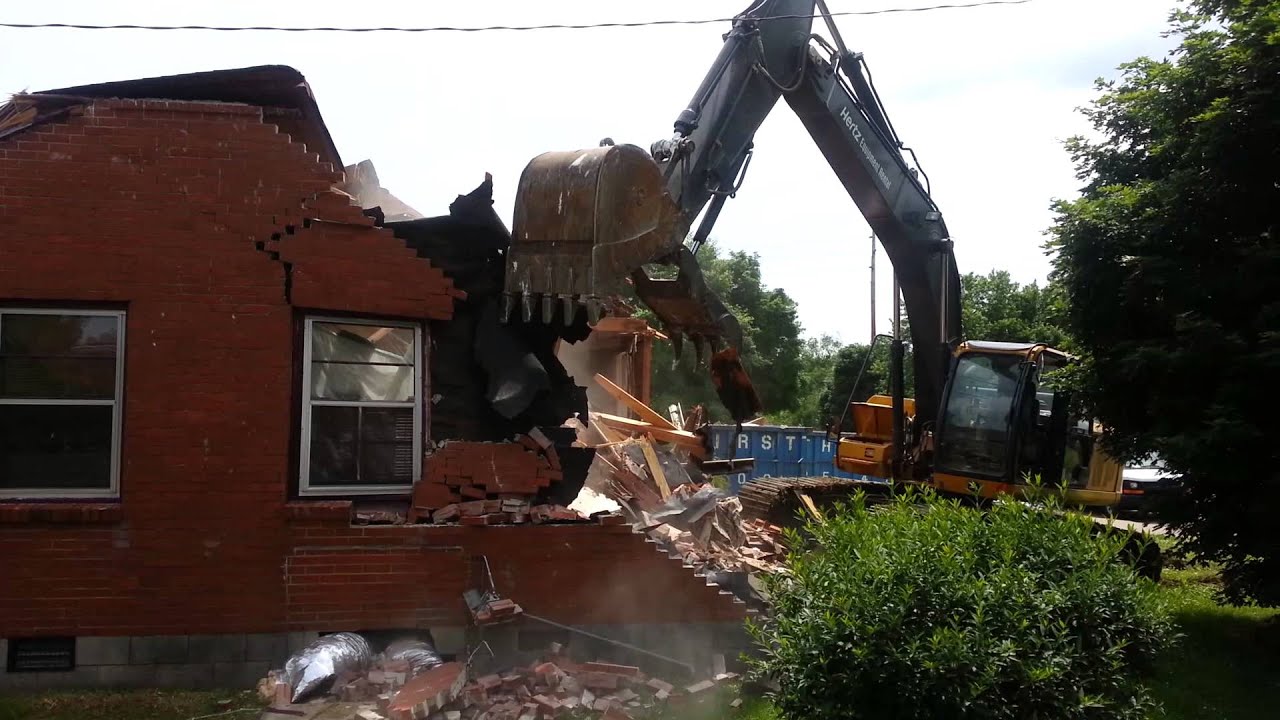 House next door being torn down - YouTube