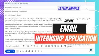INTERNSHIP APPLICATION Letter Sample | How to Write an Application Email for Internship | Rough Book