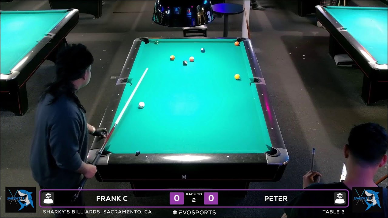FRANK C vs PETER - SHARKY'S BILLIARDS - TABLE 3 | EvoSports
