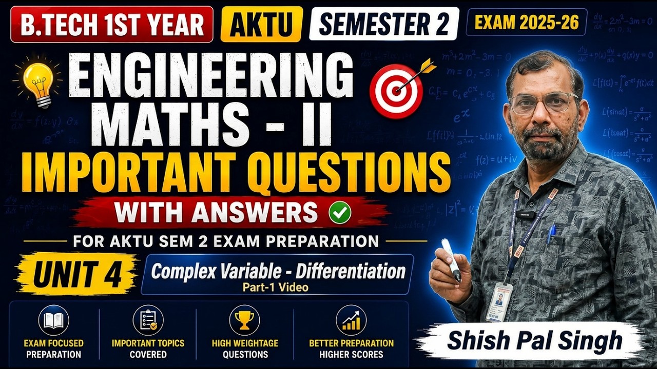 Engineering Mathematics-II Important Questions | Complex Variable ...