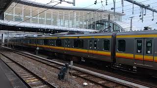中央本線 E233系8500番台（南武線車両）臨時電車  車庫から出場