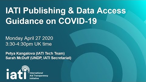 IATI Publishing and Data Use Guidance on COVID-19 - English