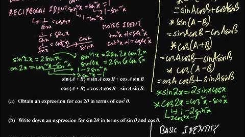 C3 Trigonometric Identities (Part3 Common Exam Question #1)