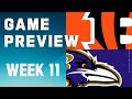 Cincinnati Bengals vs. Baltimore Ravens | 2023 Week 11 Game Preview