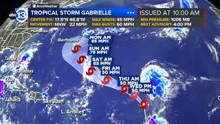 Tropical Storm Gabrielle has formed in the central Atlantic