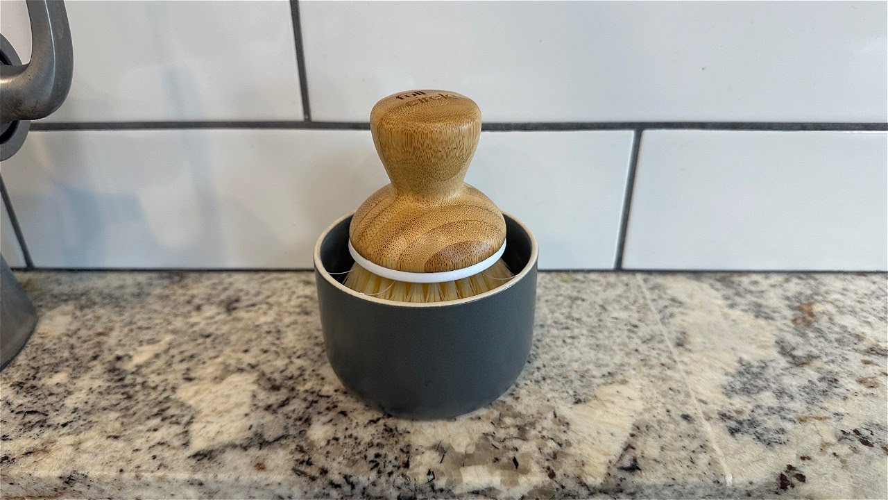 Bubble up Dish Brush with Ceramic Dispenser by Full Circle
