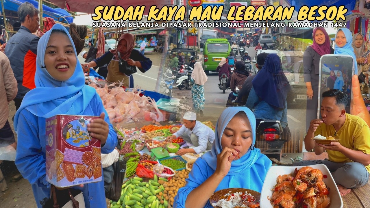KEHIDUPAN DIDESA | SUASANA MUNGGAHAN Belanja Bumbu Kepasar Suasananya Serasa Sudah Mau Lebaran Besok