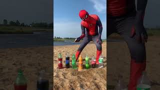 SpiderMan Experiment: Mentos & Soft Drinks