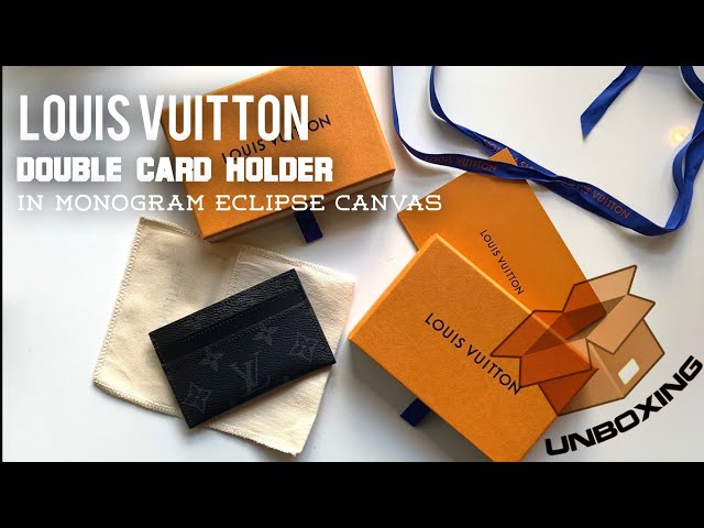 Louis Vuitton Monogram Eclipse Canvas Double Card Holder Made in