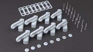 8pcs Sash Blocker Jammer White uPVC Door Window Restrictor Lock Home Security