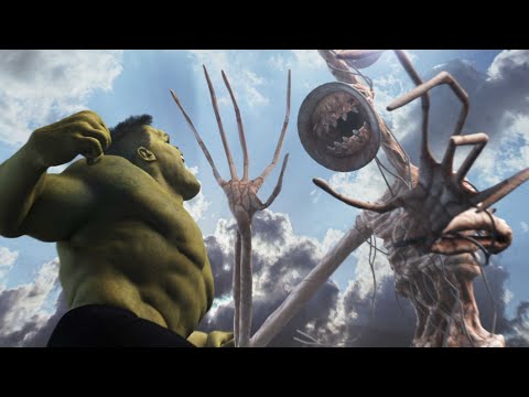 Hulk vs. Siren Head in real life 浩克大戰警笛頭