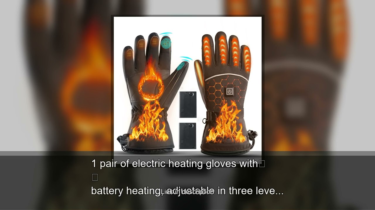 1 pair of electric heating gloves with battery heating, adjustable in three levels, suitable fo