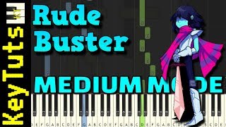 Rude Buster from Deltarune - Medium Mode [Piano Tutorial] (Synthesia)