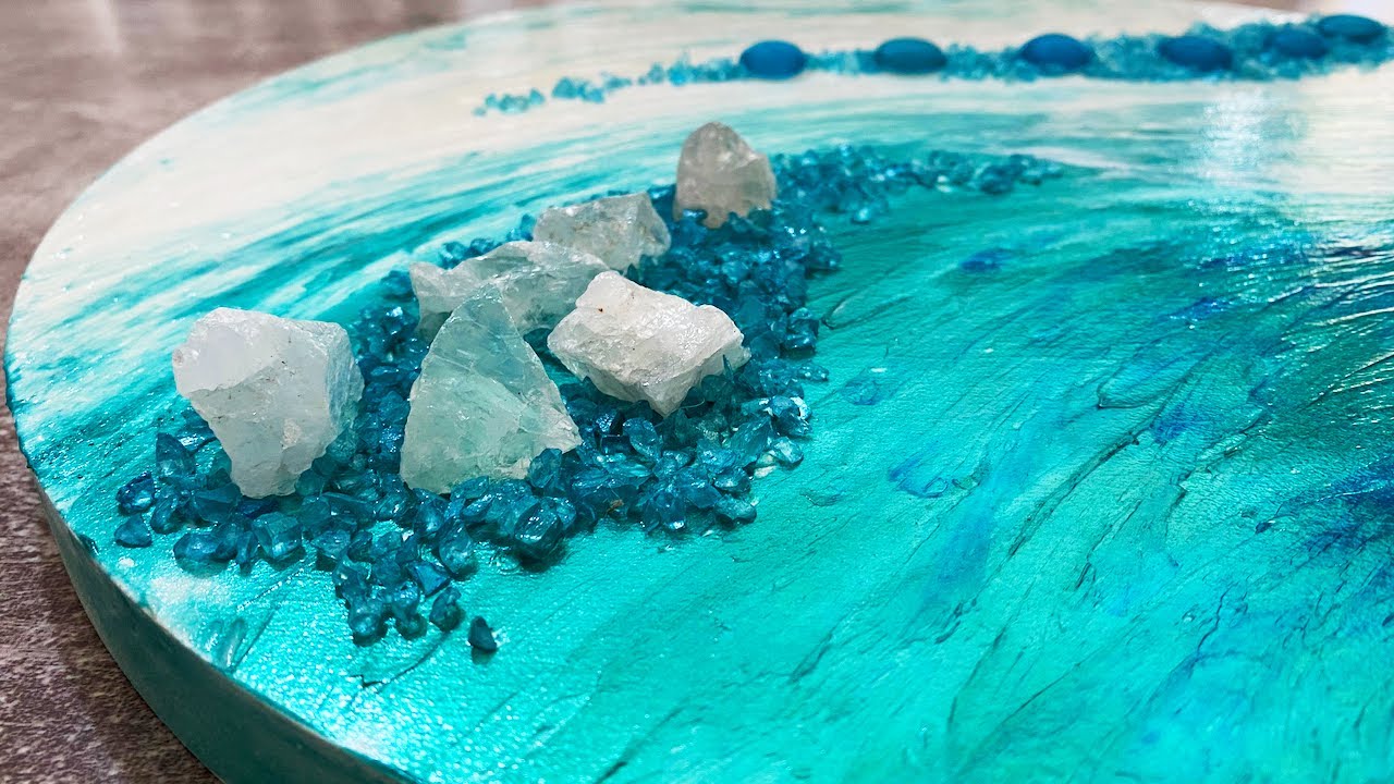 Easy Mixed Media Project using Gel Medium, Crystals and Glass. YouTube