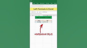 Left Formula in Excel | Advanced Excel Formula #excel #excelformula #exceltips