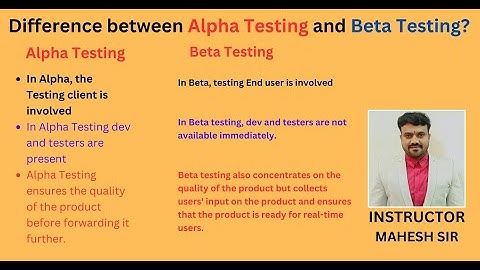 Alpha Testing and Beta Testing | Difference Between Alpha and Beta Testing in Hindi | Alpha Vs Beta