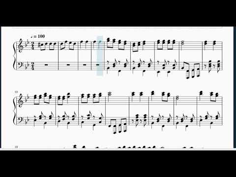絵描き歌　ピアノ楽譜【ドリアイ・U字の水槽】