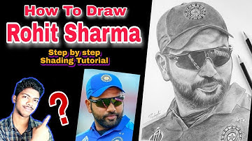How To Draw Rohit Sharma Drawing Step by Step l Easy Shading Tutorial for Beginners l Part - 2